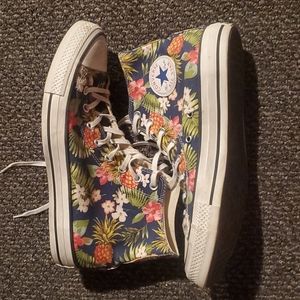Converse Hi Tops size 11 Tropical Print